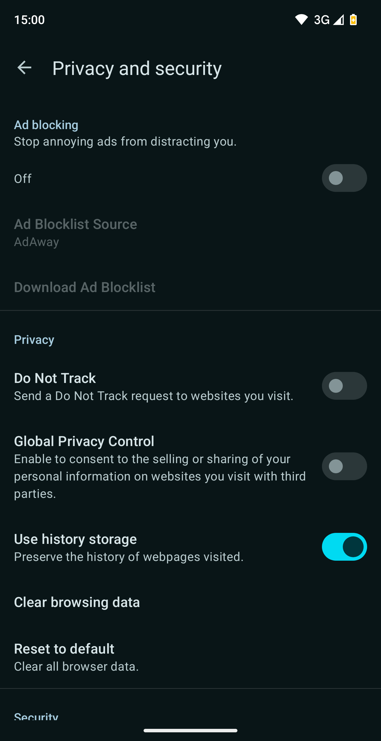 Privacy and Security